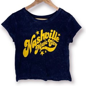 Nashville Music City Boxy Relaxed Fit T-shirt Retro